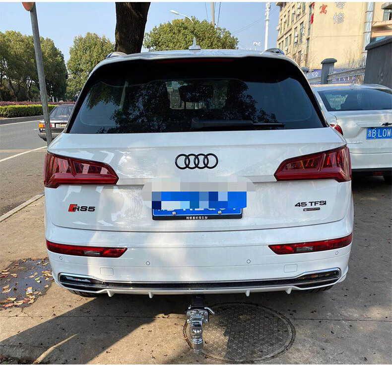 适用于奥迪q5q3q5l改装拖车钩流氓牵引勾拖车杠托车架后拖钩脱钩地址