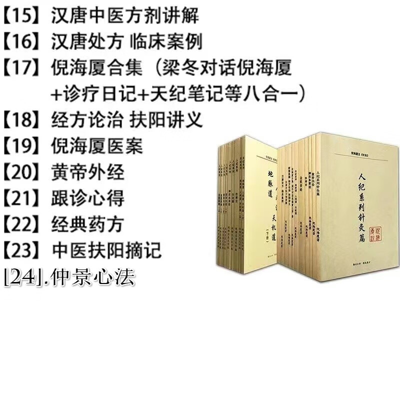 伤寒论黄帝内经金匮24册全套大集合视频24册全套含网盘视频跟诊心得1