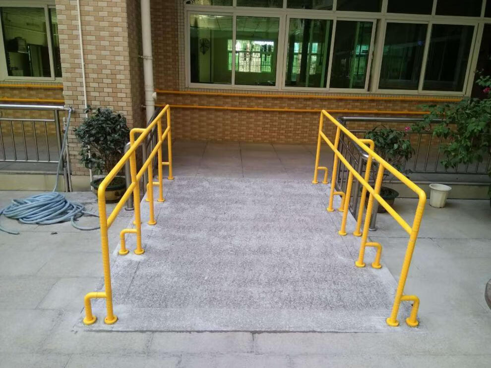 防滑拉手老人卫生间无障碍扶手养老院走廊楼梯不锈钢栏杆浴室防滑黄色
