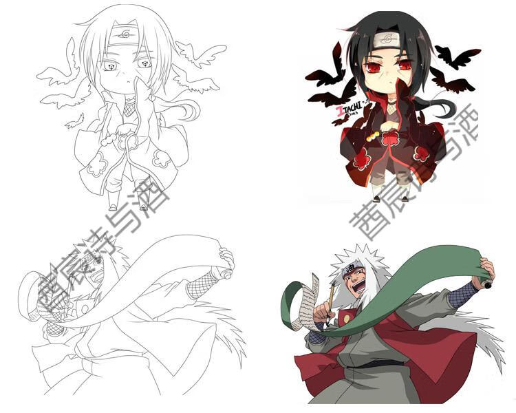 二次临摹本线稿手绘素材简笔sn3714全职临摹本100张临摹纸24色彩铅