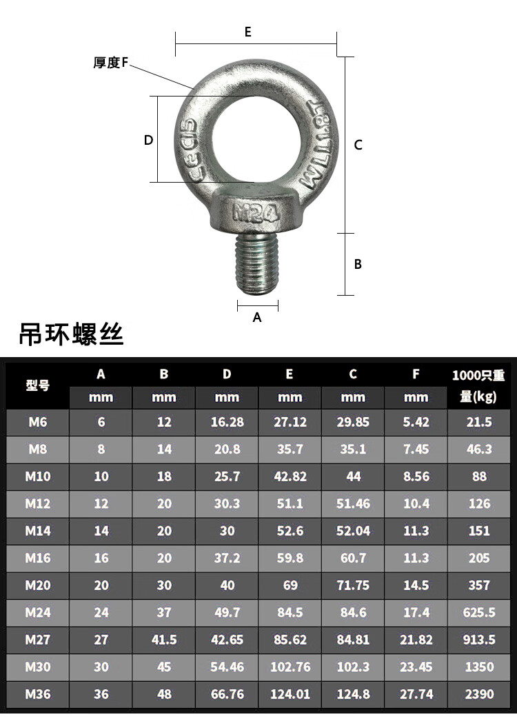 d型弓形卸扣重型u型钩子配件吊环螺栓螺丝螺母起重吊钩2吨吊索具 弓形