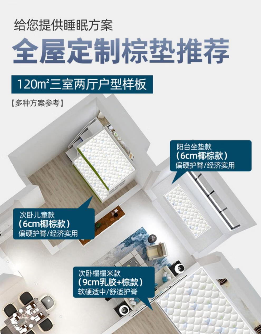 榻榻米床垫定做椰棕定制尺寸家用订做塌塌米垫可折叠垫子 【定制专拍】每平方价格