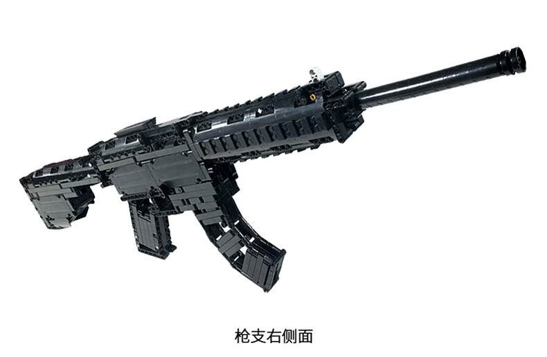 m416拼搭高难度积木和平精英对战玩具枪拼装模型98k组装吃鸡枪加特林