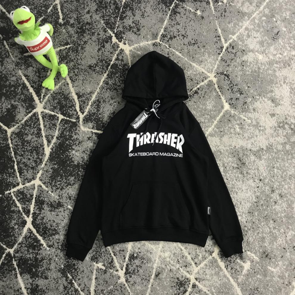 欧美潮牌thrasher正品卫衣男新款连帽火焰卫衣男情侣男女款字母印花