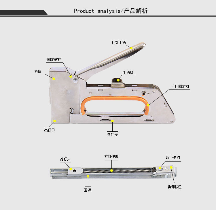 手动码钉枪马丁枪u型钉门形钉枪射钉枪广告喷绘绷油画布1008f乔美居