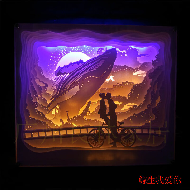 夏目友人帐海贼光影纸雕灯星座龙珠龙猫装饰灯沙漠之舟小夜灯摸摸头