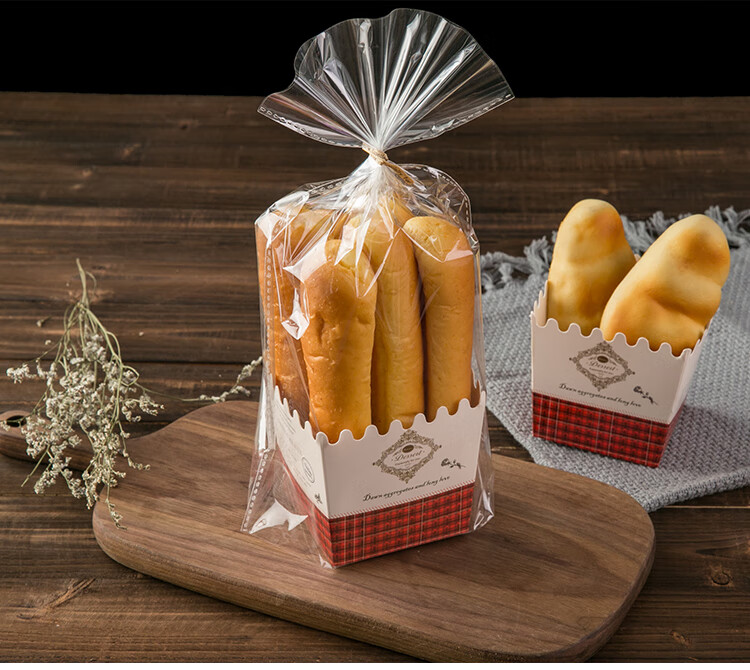 吐司面包包装袋透明袋子 胡萝卜餐餐包盒烘焙泡芙牛油