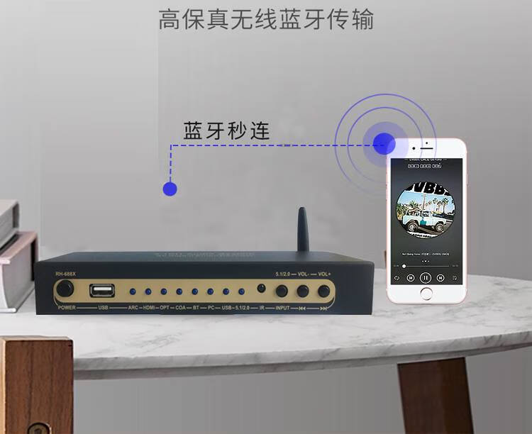 2022新款hdmi音频光纤同轴dts杜比ac3全景声解码器5点1无损u盘播放