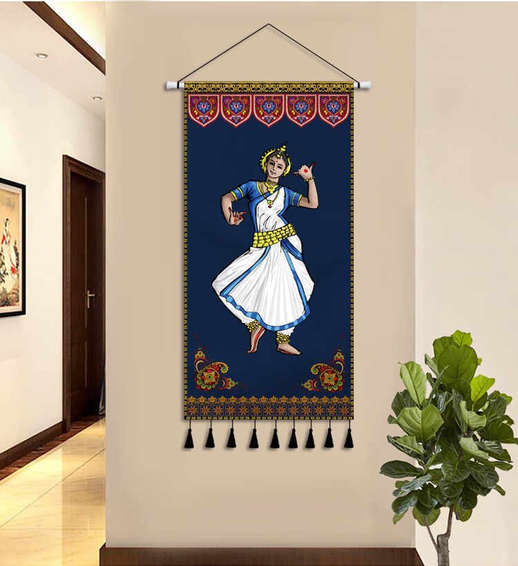新疆挂毯中式少数民族新疆装饰挂毯客厅玄关布艺挂画餐厅卧室布画01宽