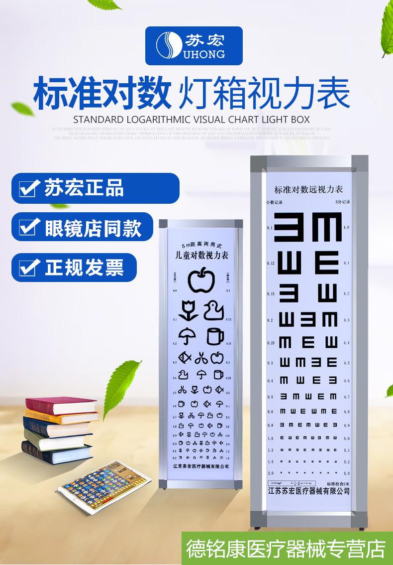 谨苏宏铝合金苏宏牌视力表灯箱医用标准5米眼镜店学校体检医院诊所用e