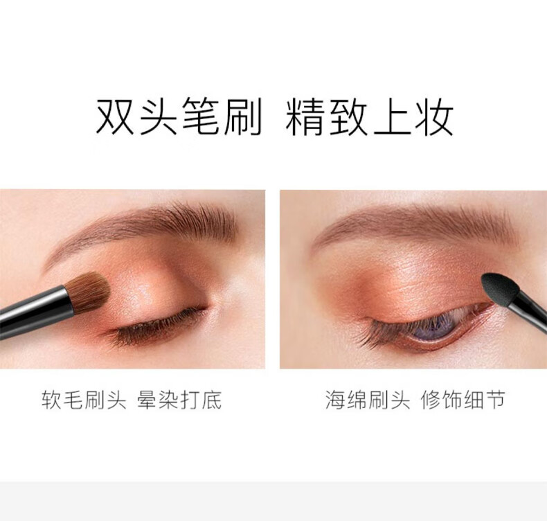 卡姿兰（Carslan） 十色眼影盘大地色懒人闪粉哑光眼影盒裸妆新手初学者网红款珠光学生平价礼物女 01日落暖茶色
