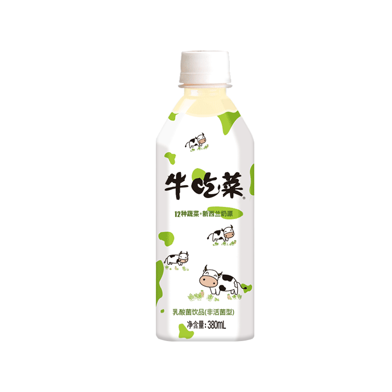 牛吃菜380mlx15瓶装乳酸菌饮品学生儿童果蔬酸奶原味饮料整箱 牛吃菜