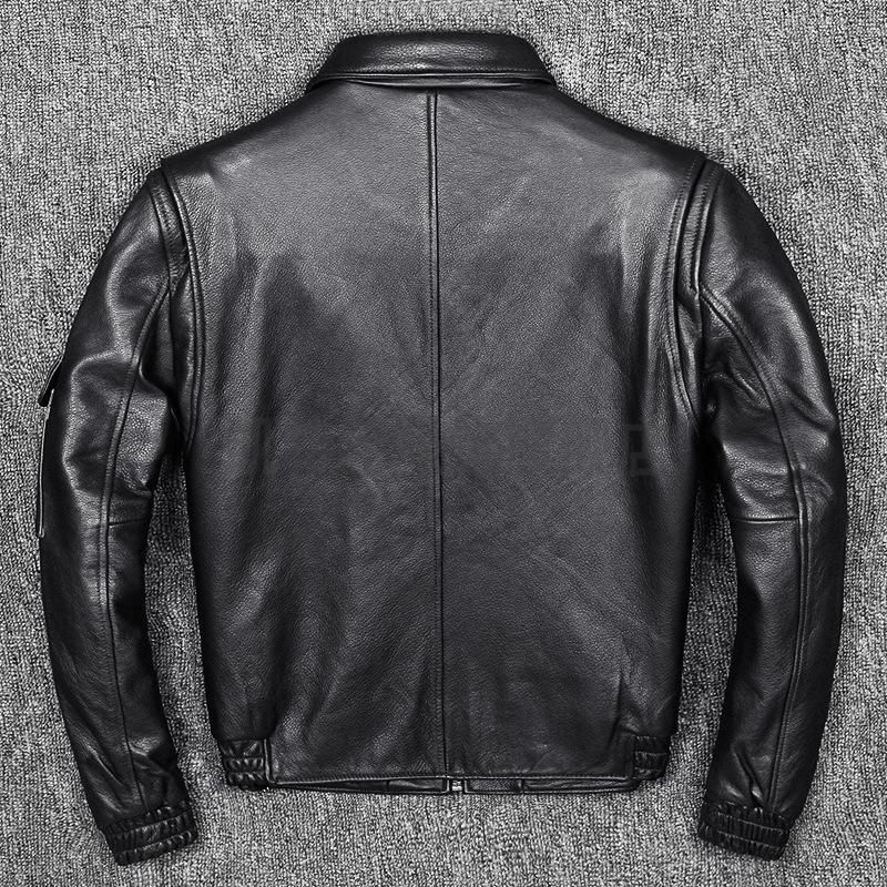 凯特希轻奢a2空飞行服男头层牛皮皮衣飞行员皮夹克美式机车服外套
