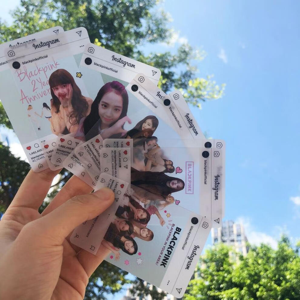 粉墨blackpink透卡粉墨磨砂小卡ins风韩国女团周边一套8张j一套8张