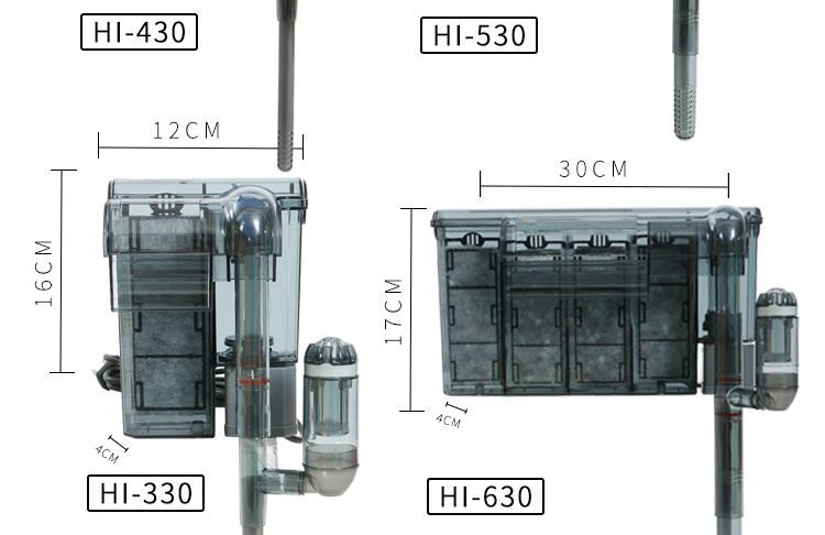 鱼缸过滤器小型外挂瀑布泵过滤器外置壁挂式过滤设备草缸hi3302瓦适合