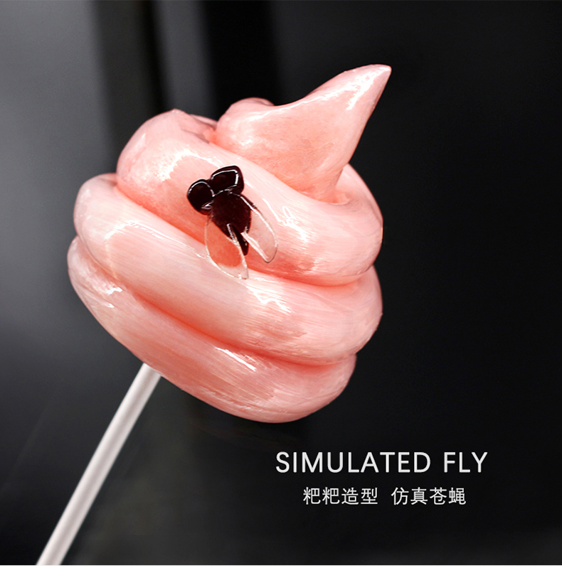 味你定制的棒棒糖手工便便型星空糖果小零食棒棒糖创意屎散装批发粉色