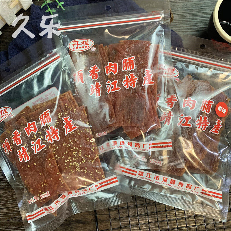 靖江特产猪肉脯丹桂蜜汁原味肉脯250g付片顶香自然片肉类零食小吃丹桂