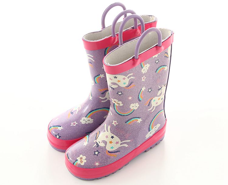 韩流可爱时尚瑕疵出口超软防滑橡胶儿童雨鞋卡通女童女宝雨靴幼儿学生