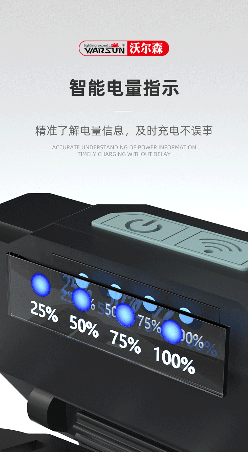 户外装备 户外照明 沃尔森(warsun 沃尔森 led感应夜钓头灯钓鱼专用