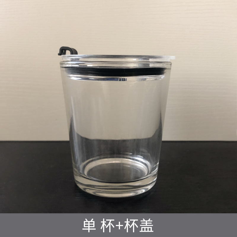 清新森系ins咖啡杯透明带盖玻璃杯吸管杯迷你小号便携