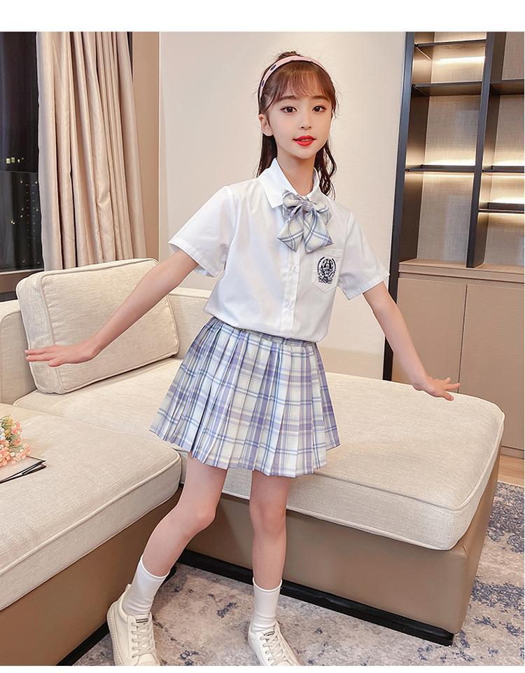 支持鸿星尔克/女童jk制服套装裙子夏季正版水手服儿童gk校服10学院风