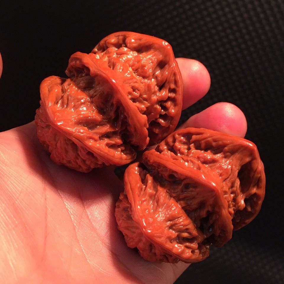 核桃文玩核桃文玩核桃包浆玉化三开口笑官帽麦穗虎头粗筋元宝蛤蟆头