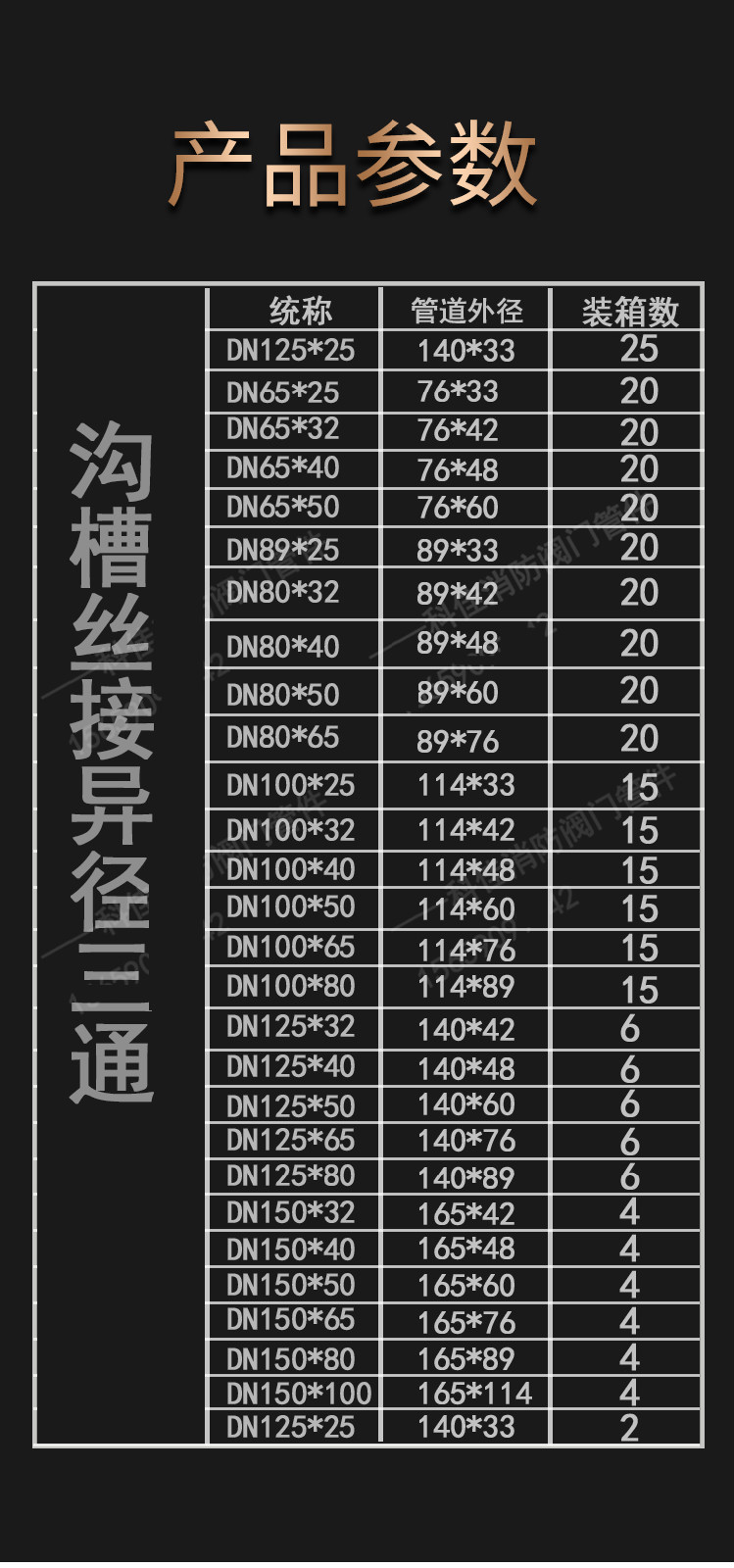 沟槽丝接异径三通 卡箍转丝扣三通 消防沟槽变径三通80*50 100*5定制