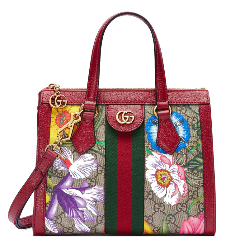 gucci/古驰 ophidia系列gg花卉小号托特包皮质 547551