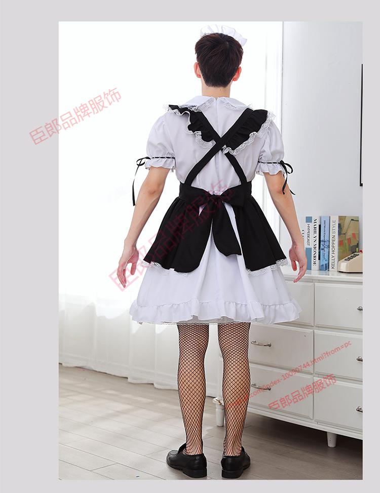 男仆装男穿女仆装女装cos服装可爱洛丽塔咖啡厅大码服 海军水手套装 s