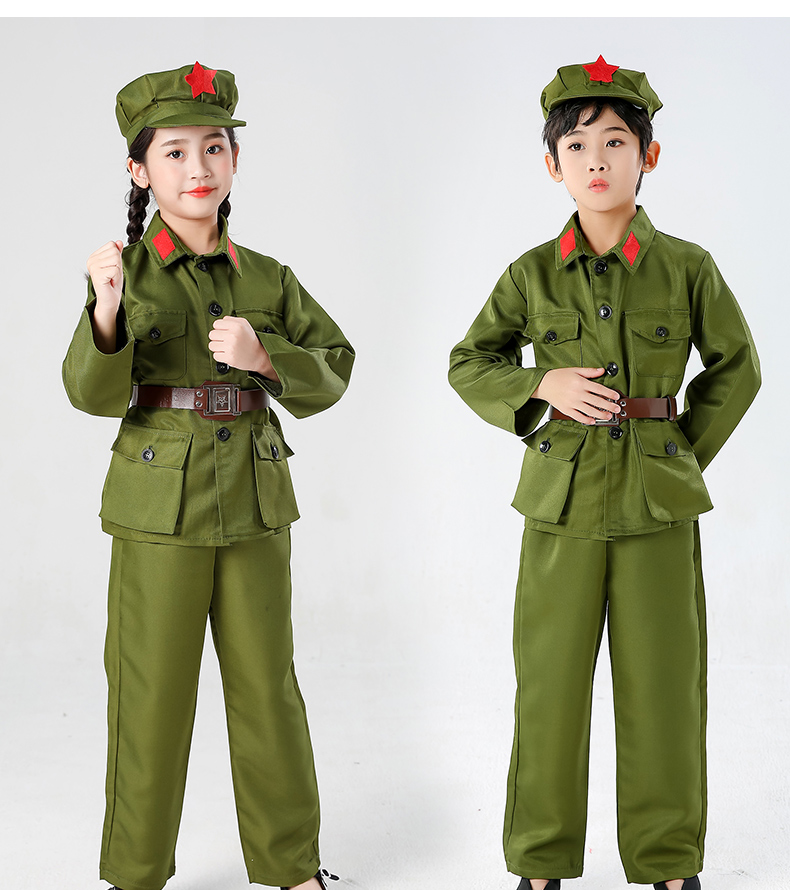 迪士尼disney小红军衣服儿童八路军新四军卫兵服装套装红星闪闪六一