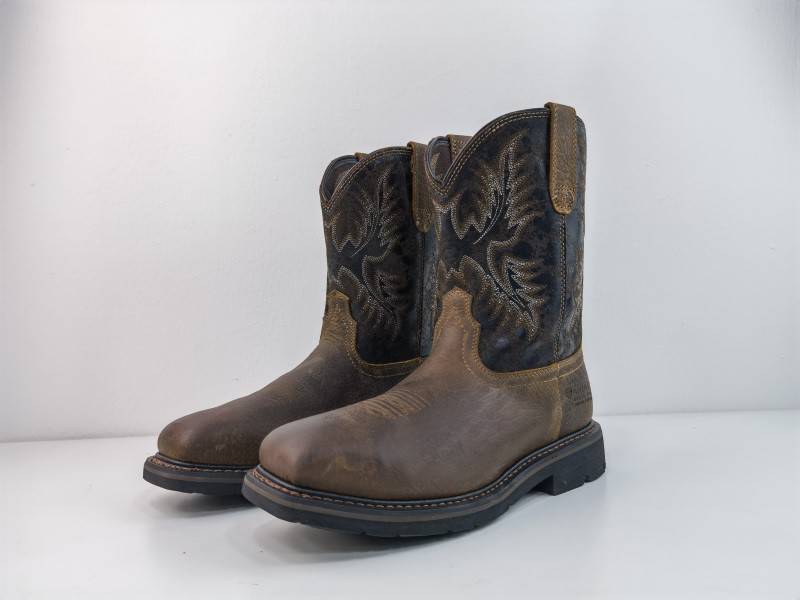 美国高端工作靴牛皮男靴机车骑士马靴钢头固特异工地靴4343码品质定制