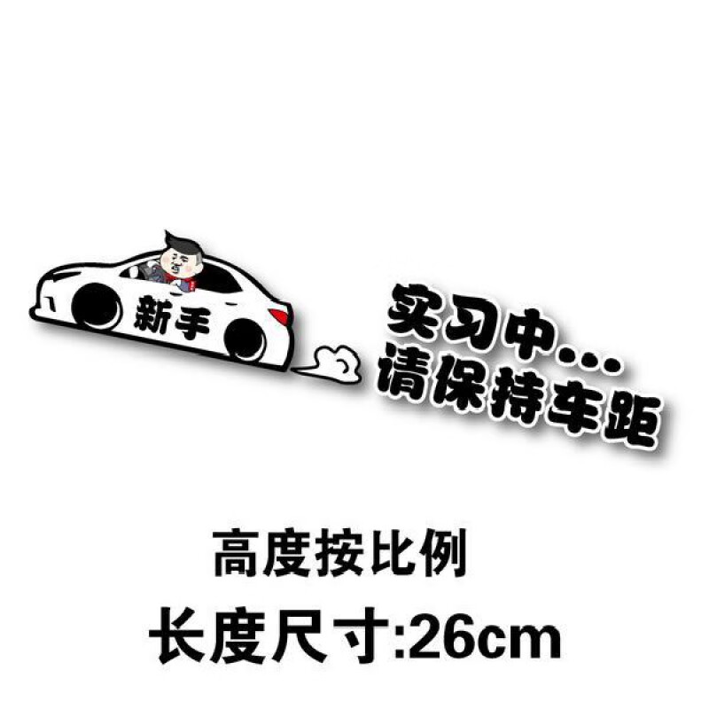 实习贴 磁吸女司机 我这个实习可不是跟你闹着玩的新手上路标志抖音车