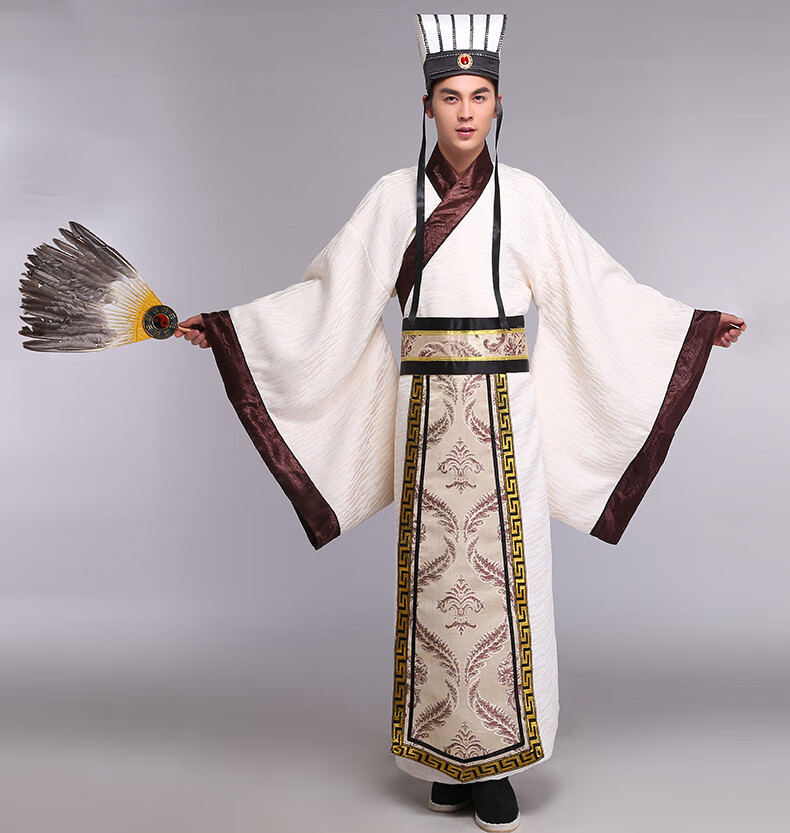 诸葛亮服装新款古装汉服谋士服装古代影视诸葛亮演出服三国孔明官服
