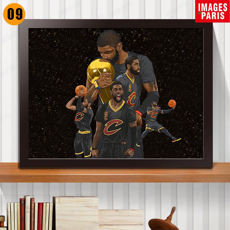 尚町nba篮网骑士凯尔特人欧文画装饰画篮球球星海报凯里欧文球迷礼物