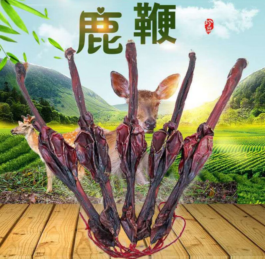 特大鹿鞭干货整根130150g长白山梅花种鹿煲汤泡酒料吉林鹿场