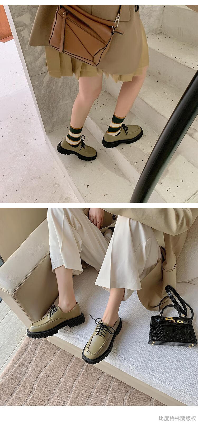 小皮鞋女英伦风复古2021年新款春秋舒适乐福鞋日系绑带制服jk鞋子女