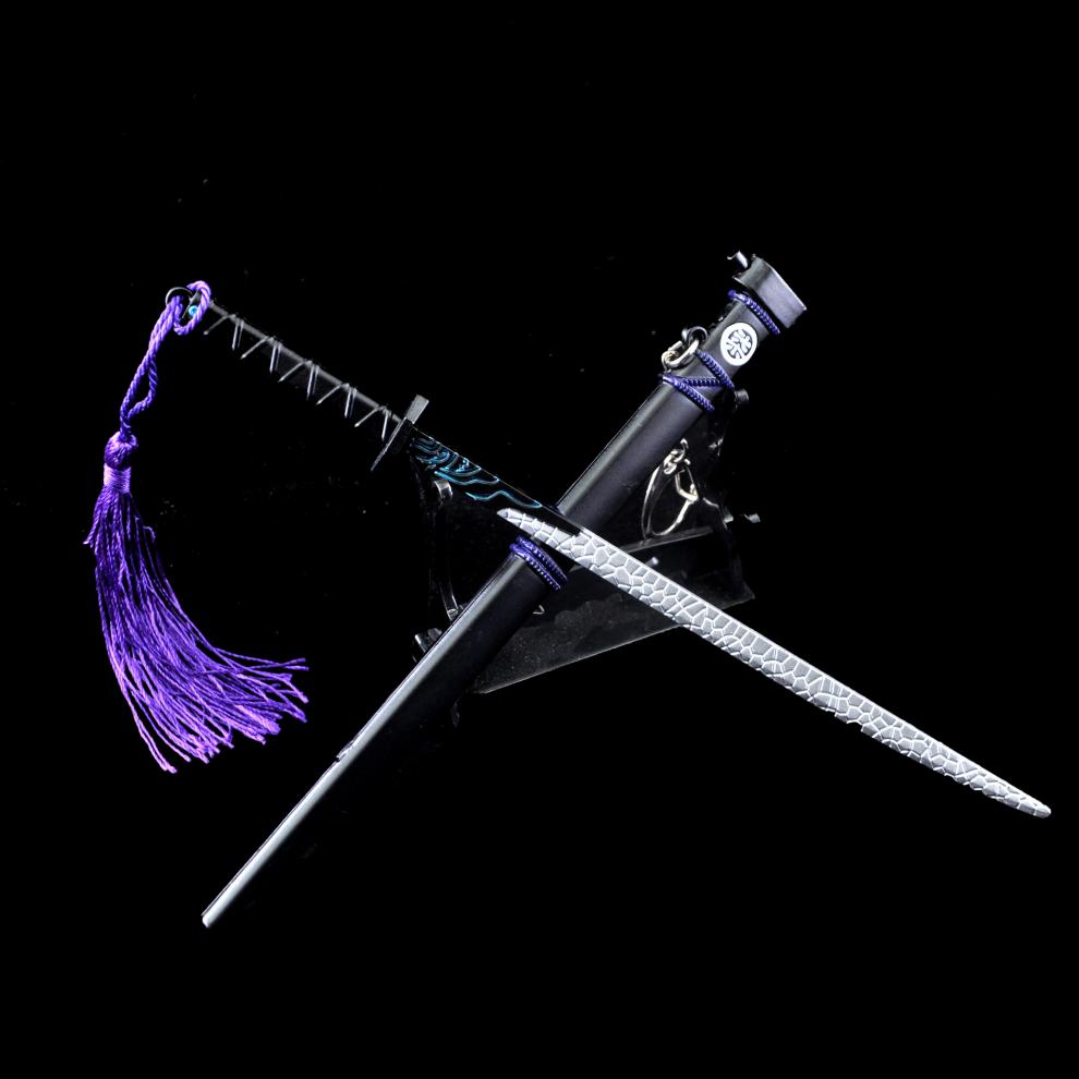 次客伍67魔道千刃玩具弹跳版魔刀千刃金属紫色觉醒版五六七的剑弹动版