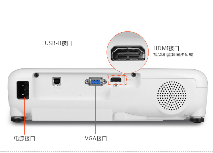 爱普生(epson)cb-e01e 投影仪办公挂式 商务教学投影机 会议培训便携