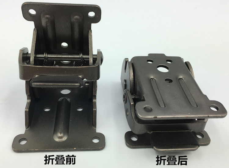 伸缩餐桌连接铰链茶几桌腿脚折叠铰链合页叶90度自锁折页床餐桌连接脚