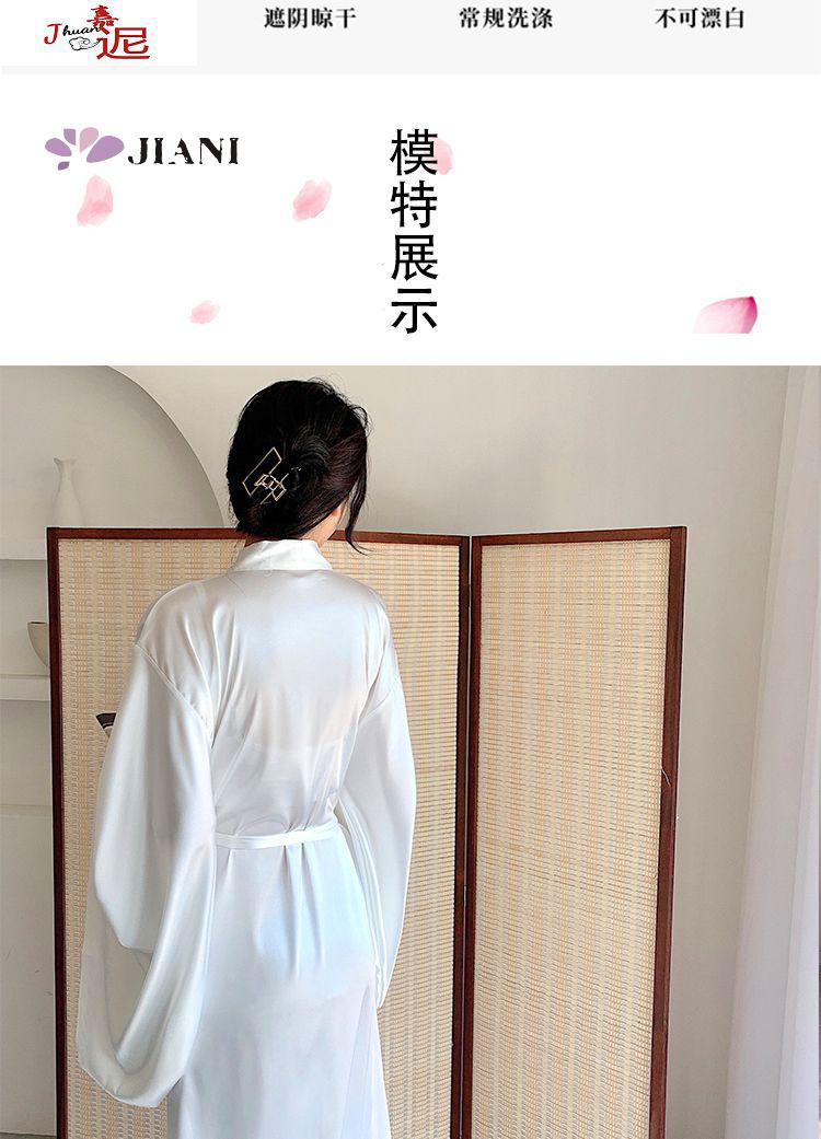古装睡衣女古风中国风睡衣中式古风仿春夏家居服睡袍晨袍汉服女嘉迡