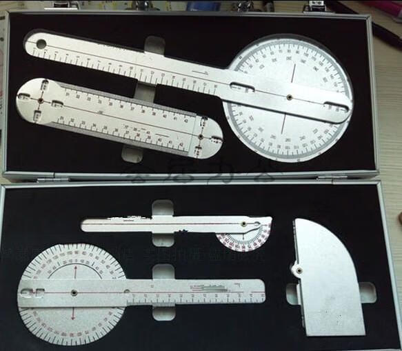 骨科尺关节角度测量尺pvc康复专用肢体角度尺测量身体量角器 全套铝