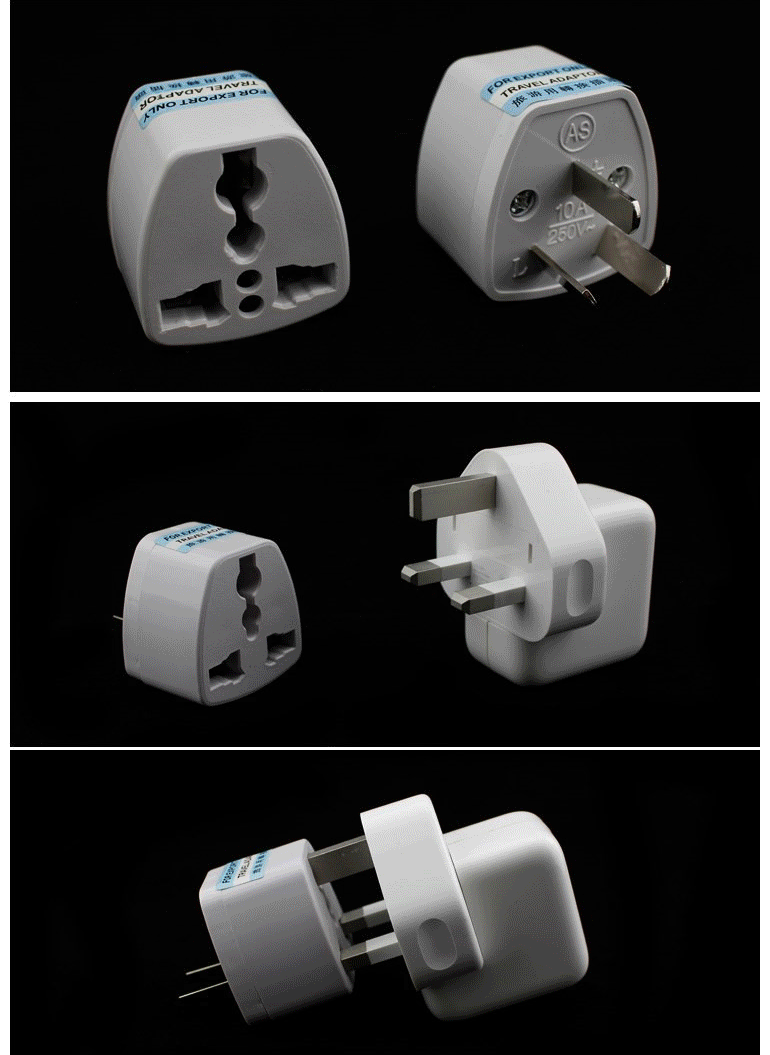 定制旅游通用转换插头国标英标德标欧标港版苹果充电器三转二升级版3