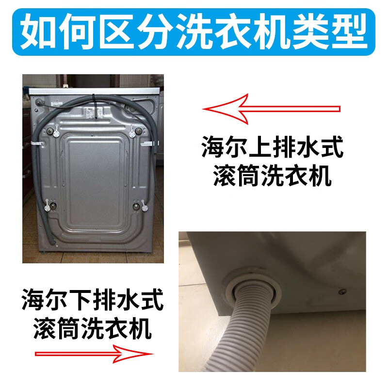 雄然 配海尔滚筒洗衣机配件 排水管 延长管 出水管 下水管 xqg50 60