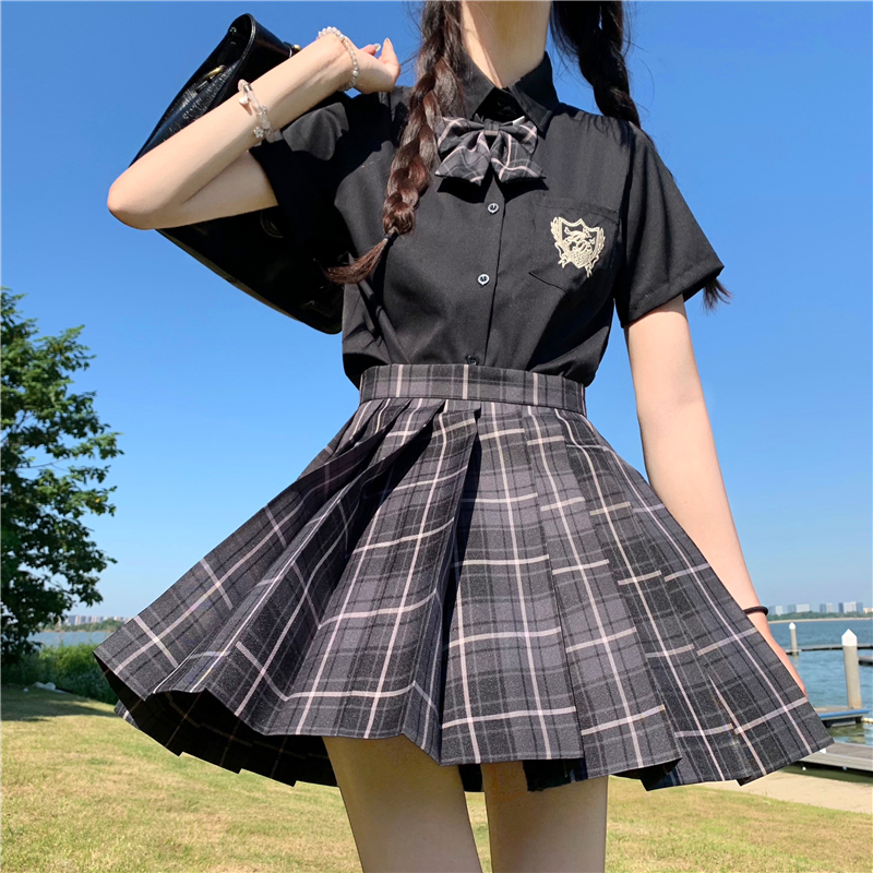jk制服儿童夏季jk制服套装格裙裙子原创正版全套小学生少女水手服koi