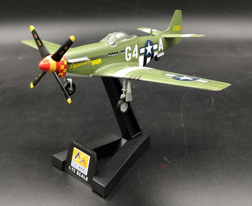 1:72二战美国p-51野马战斗机真仿飞机模型成品静态摆件 p51b/36356