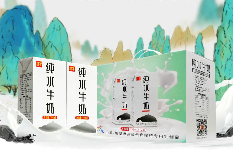 壮牛水牛奶 广西壮牛水牛奶199ml*12盒纯牛奶整箱好早餐 12