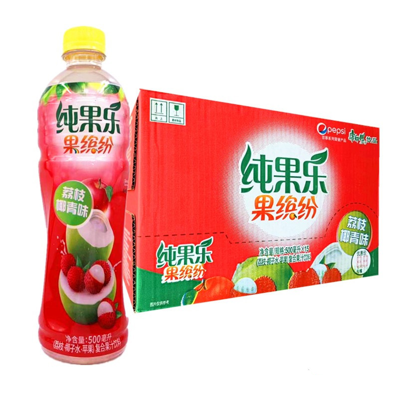 纯果乐果缤纷500ml15瓶纯果乐果缤纷饮品果汁饮料混合果味整箱热带果