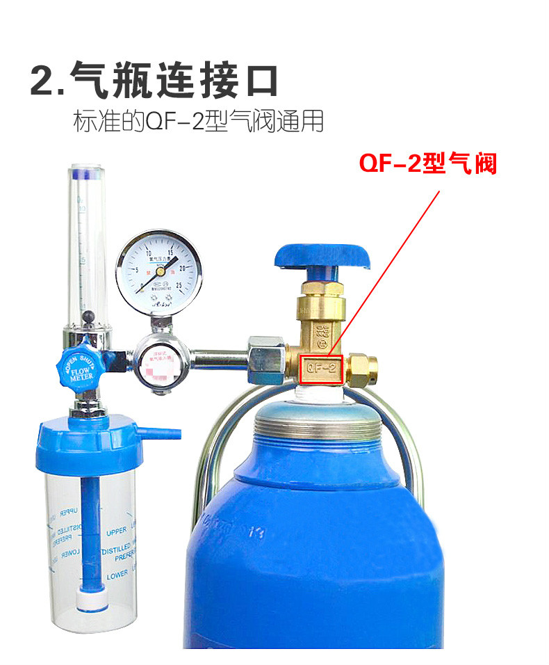 医用氧气减压阀家用氧气瓶吸入器浮标式氧气表减压阀器湿化瓶压力表