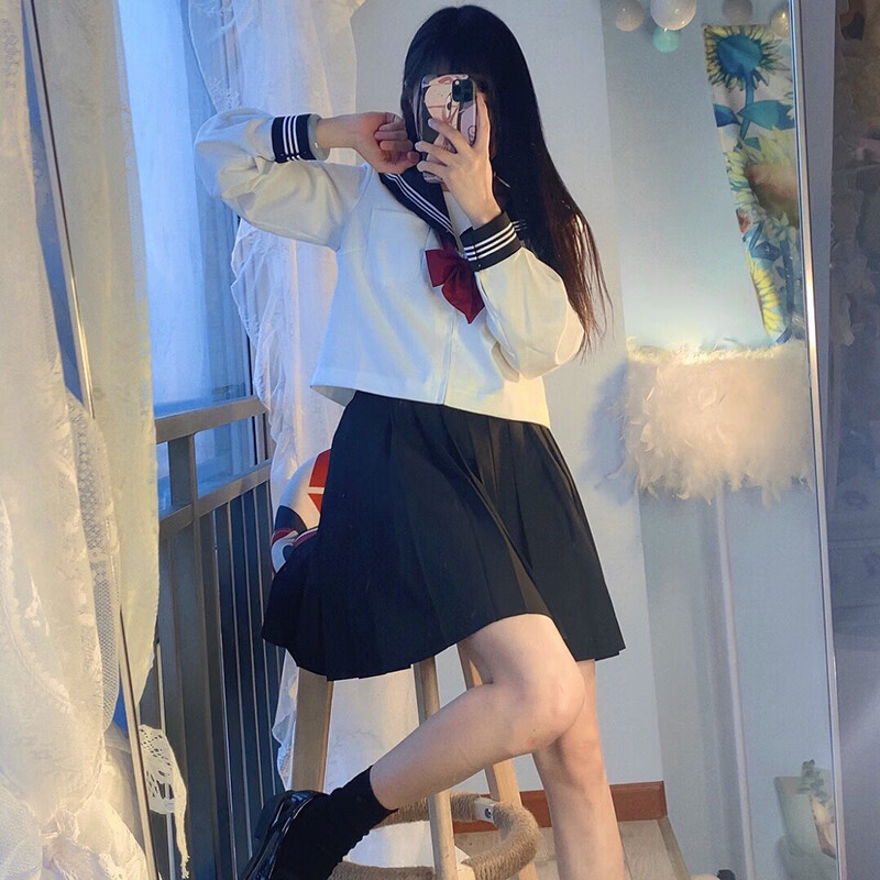 青间白鹿jk制服jk水手服女正统jk制服裙套装全套夏季不良少学院风基础