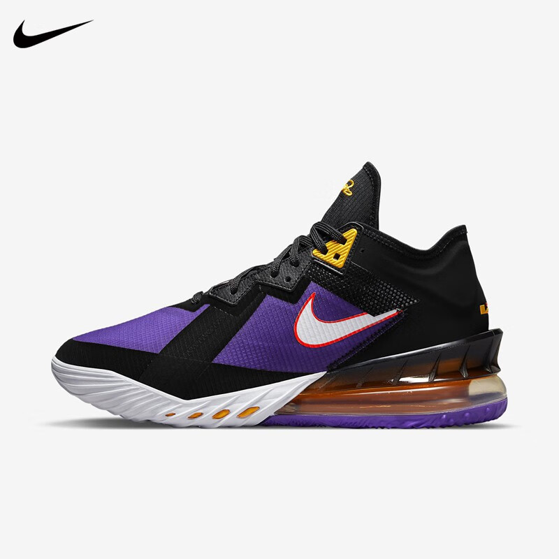 nike耐克篮球鞋詹姆斯lebron xviii low ep场上耐磨实战运动鞋 湖人紫